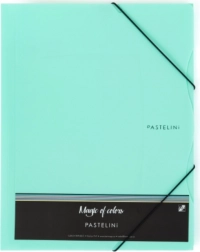 Teczka z gumką A4 PASTELINI zielona PP