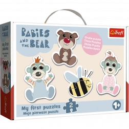 Puzzle Baby Classic Przyjaźń maluszków – BOBAŠKI I MIŚ (Trefl)