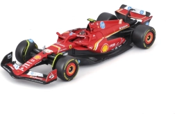 model bolidu formula 1 ferrari sf-24 1:43 z kierowcą carlosem sainzem w pudełku prezentowym