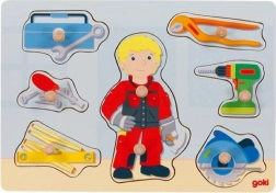 Drewniana układanka naprawiacz Goki