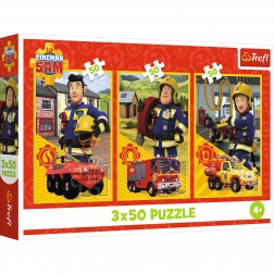 Puzzle 3x50 - Zespół ze strażnicy Strażak Sam