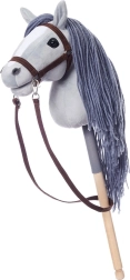 Koń hobby Hoppihorse na patyku szary