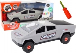 Samochód do skręcania dla dzieci ze śrubokrętem – szary