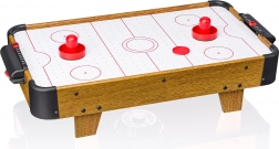 Stolikowy air hockey w drewnianym dekorze