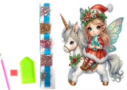 diamentowe malowanie na płótnie świąteczny elf 23 × 30 cm