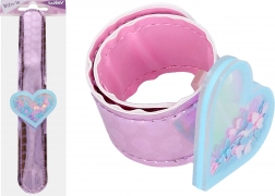 Bransoletka serce z brokatem 21,5 cm