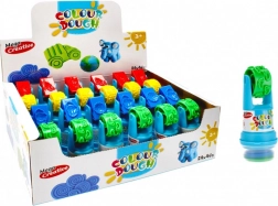 Zestaw do modelowania COLOUR DOUGH z wałeczkiem i stempelkami
