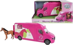 Różowy transporter koni dla dzieci