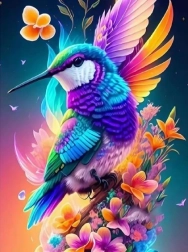 Mozaika diamentowa - Koliber