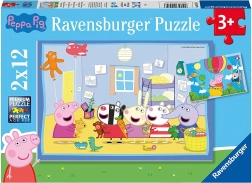 Świnka Peppa: Peppowe przygody puzzle 2x12 elementów