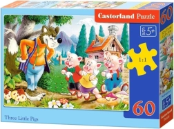 Puzzle dla dzieci Trzy małe świnki, 60 elementów