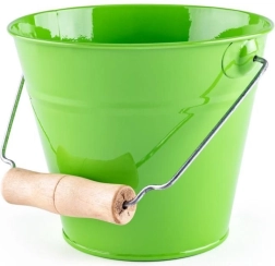 Ogrodowy wiaderko WOODY – zielone metalowe