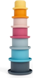 stapelowe silikonowe kubeczki Bigjigs Toys – 7‑częściowy zestaw do kąpieli, piasku i ogrodu