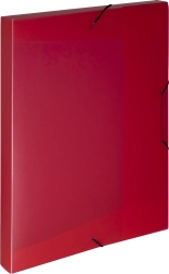 Plastowe pudełko z gumką A4, czerwone