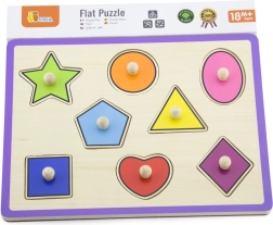Viga Drewniane Puzzle Kształty z Kołeczkami