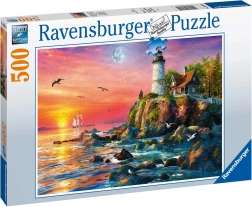 Ravensburger puzzle Latarnia morska o zachodzie słońca 500 elementów