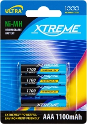 Akumulatory ładowalne AAA NiMH 1100 mAh XTREME - 4 szt.