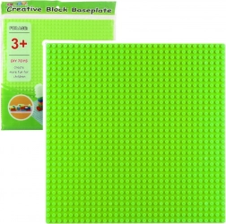 Płyta konstrukcyjna do klocków, jasnozielona 25,5x25,5 cm