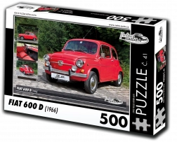 Puzzle Retro Samochody Fiat 600 D (1966) 500 części
