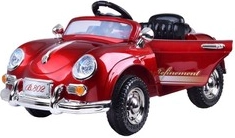 Stylowy retro elektryczny samochodzik z 2 silnikami 12 V i zdalnym sterowaniem – Lakierowane