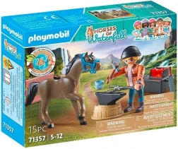 Playmobil Rancho przy Wodospadzie z Kowalem Benem i Koniem Achillesem
