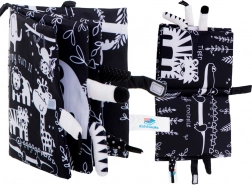 Miękka kontrastowa sensoryczna książeczka z ogonkami zwierząt safari