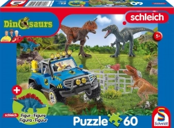 Puzzle SCHMIDT SCHLEICH prehistoryczni giganci, 60 elementów + figurka