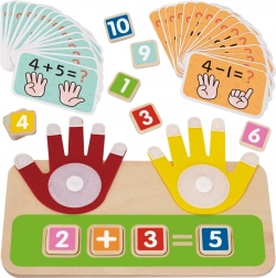 Tooky Toy drewniana edukacyjna zabawka do nauki liczenia na palcach