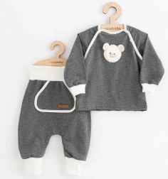 zestaw niemowlęcy dresowe spodenki i bluza New Baby Sebastian szary 86