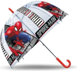 Dziecięcy automatyczny przezroczysty parasol SPIDERMAN 48 cm