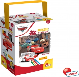 Dziecięce puzzle Cars: dwustronne, 24 elementy