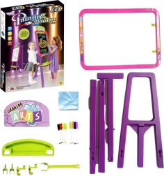 Woopie dziecięca tablica 3w1: magnetyczna, suchościeralna i do malowania światłem