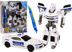 Auto-Robot 2w1 Transformujące policyjne auto białe