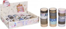 Dekoracyjna taśma washi 1,5 cm × 3 m – różne motywy