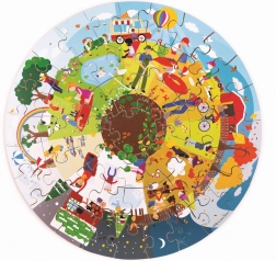Bigjigs Toys Okrągłe podłogowe puzzle Cztery pory roku