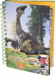 Aksamitne kolorowanki DINOSART – dinozaury, 12 plansz i mini flamastry
