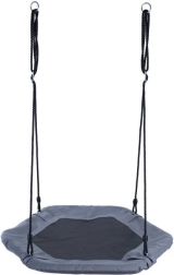 ECOTOYS sześciokątna huśtawka bocianie gniazdo szara