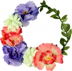 Opaska Wieniec z Kolorowymi Kwiatami