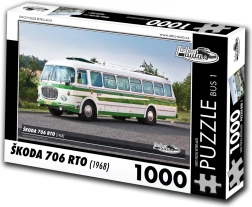 Puzzle RETRO-AUTA: autobus ŠKODA 706 RTO (1968) – 1000 elementów
