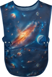 Dziecięcy zmywalny fartuszek kosmos