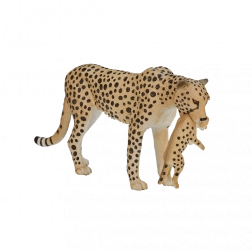 Mojo gepard z młodym – realistyczna figurka dla dzieci i kolekcjonerów
