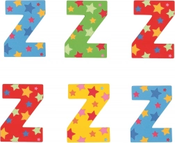 Duża drewniana literka z gwiazdką