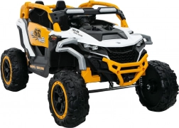 Dziecięcy elektryczny samochód żółto-biały 4x4