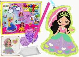 Zestaw koralików do diamentowego rękodzieła – brelok księżniczka