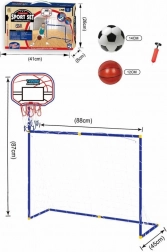 Zestaw sportowy 2w1 SPORTO do KOSZYKÓWKI i PIŁKI NOŻNEJ