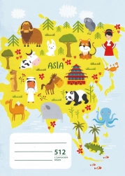 Zeszyt szkolny A5 z pomocniczymi liniami dla pierwszaków, 10 kartek