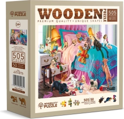 Drewniane puzzle WOODEN CITY Psotne szczenięta 505 elementów
