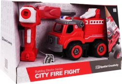 Rozkładana straż pożarna z narzędziami i pilotem