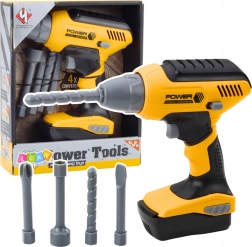 Interaktywna wiertarka akumulatorowa z lampką LED i wymiennymi bitami