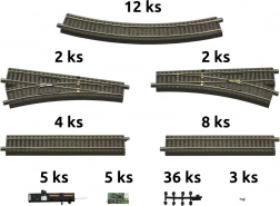 Roco geoLINE zestaw torów z podsypką i akcesoriami do cyfrowych zestawów startowych